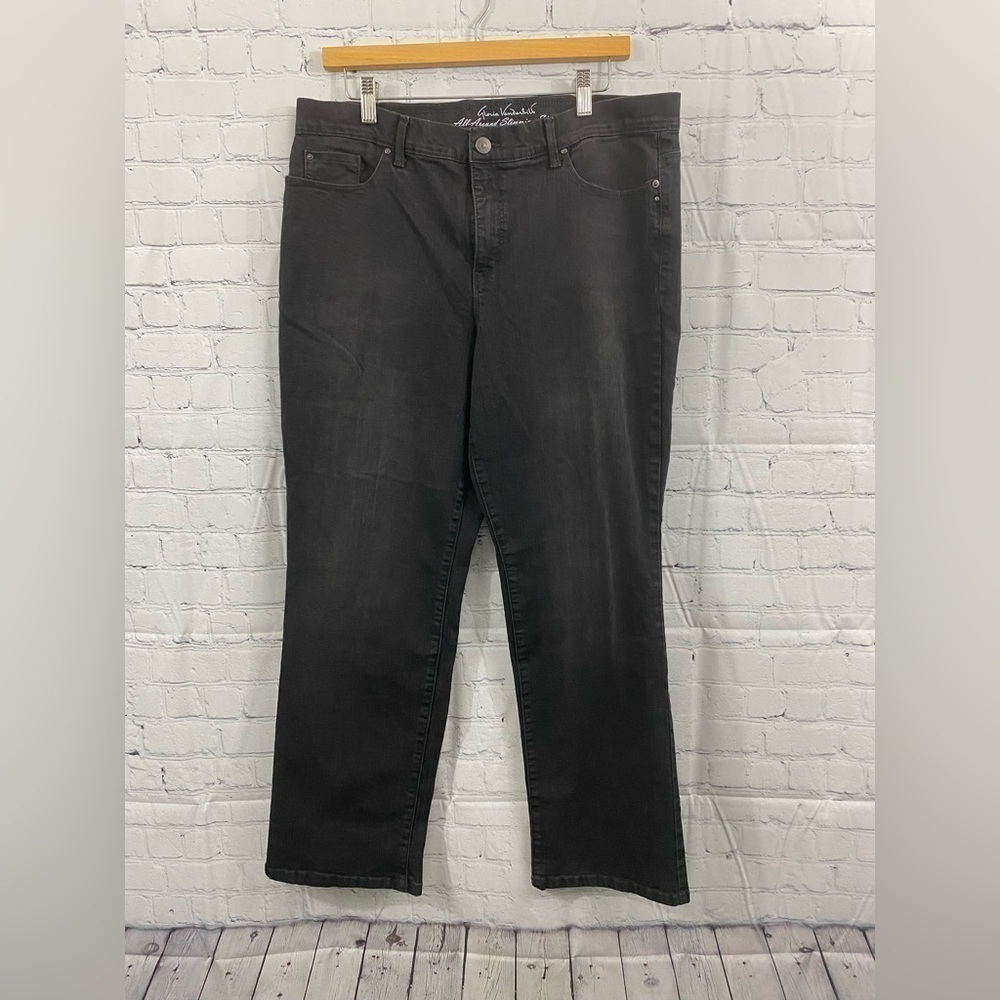 Gloria Vanderbilt Black All Around Slimming Effect Jordyn Plus Size 16 Pants